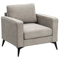 thumbnail image 5 of 3-Piece Sofa Set, Modern Chenille Upholstered Sofa Couch Sets Including 3-Seat Sofa, Loveseat and Single Chair with Sturdy Metal Legs for Living Room Bedroom Apartment (1+2+3 Seat), Camel, 5 of 7