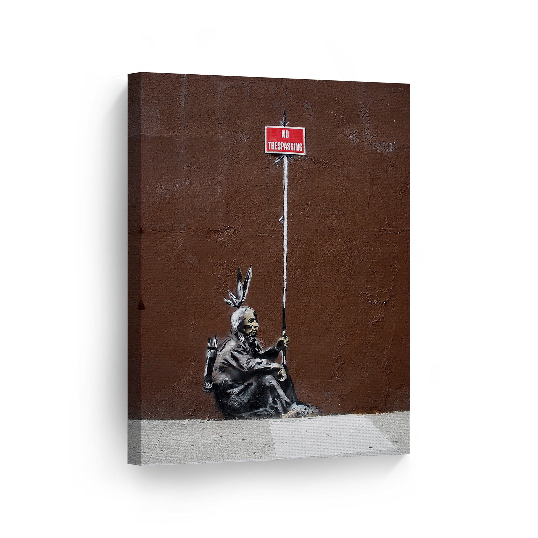 Smile Art Design Banksy Canvas Print No Trespassing from San Fransisco ...