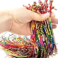 thumbnail image 3 of Cateissary 10 Uds. Brazaletes coloridos de cuerda de la amistad de la línea tejida a mano de color al azar Tela de costura y artesanía, 3 of 6