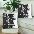 thumbnail image 2 of MKHERT Bear Who Listens to Music Throw Pillowcase Pillow Cover Cushion Couver 18x18 inch, Set of 2, 2 of 3