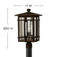 thumbnail image 7 of One Light Outdoor Post Mount In Transitional-Craftsman Style 11 Inches Wide By 20.5 Inches High-Oil Rubbed Bronze Finish Hinkley Lighting 1961Oz, 7 of 7