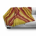 thumbnail image 3 of Retro Soft Flannel Fleece Blanket, Wavy Vertical Stripes Entwined Curvy Abstract Artwork Graphic Illustration Art, Cozy Plush for Indoor and Outdoor Use, 50" x 70", Yellow Orange Red, by Ambesonne, 3 of 6