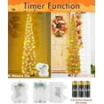 thumbnail image 2 of FT Lighted Fall Pop Up Tree Artificial Tinel Maple Tree with LED Lights Timer Battery Operated Collapsible Pencil Tinsel Trees for Fall Harvest Thanksgiving Front Porch Home Decor, 2 of 8