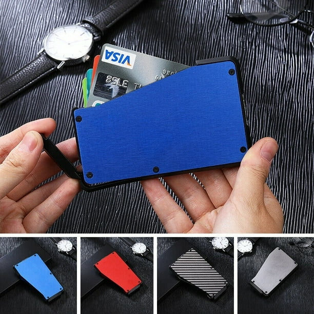 zelfmoord resterend Evalueerbaar New RFID Credit Card Holder Aluminum Alloy Card Box Antimagnetic Metal Card  Wallet Anti-Static Bank Set Card - Walmart.com