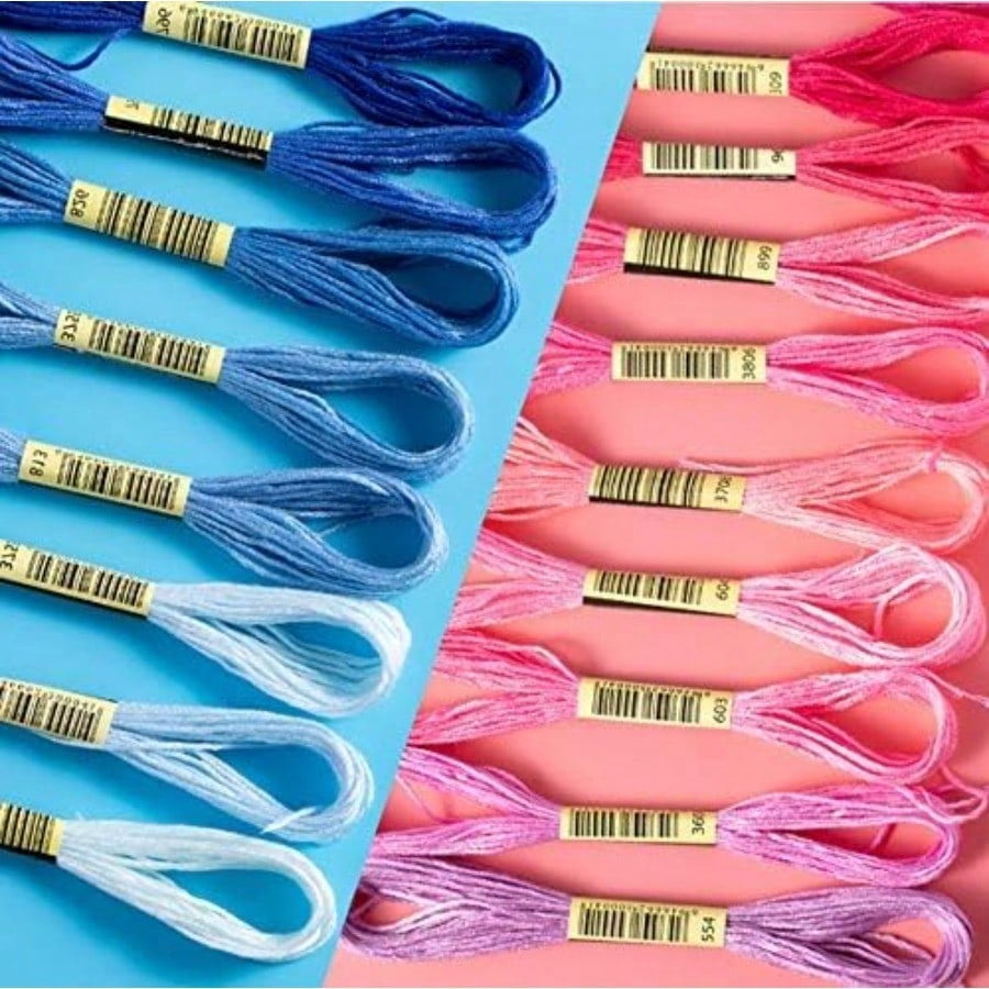 Rainbow Color Embroidery Floss 447 Skeins Per Pack with Cotton for Cross  Threads Bracelet Yarn Craft Floss Embroidery Floss Set