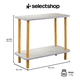 thumbnail image 5 of Mesa Centro Lateral Minimalista Madera Doble Repisa 60cm Color Café, 5 of 7