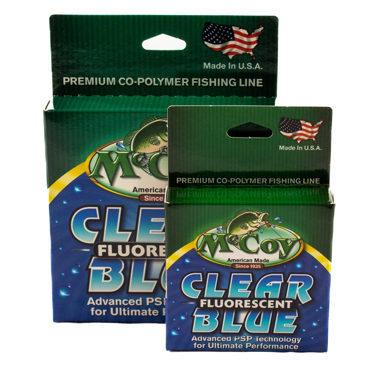 McCoy Clear Blue Fluorescent Premium CoPolymer Monofilament Fishing Line (15lb Test (.015" Dia) - 900 Yards)