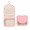 pink transparent cosmetic bag, variant on Large Capacity Makeup Cosmetic Bag, Portable PU Leather and Clear PVC Toiletry Organizer, Waterproof Travel Wash Pouch with Multi-Compartment Divider for Vanity Countertop and Vacation