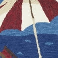 thumbnail image 4 of SAFAVIEH Beach Lounge 20" x 20" Marine/Red Outdoor Pillow, Marine/Red, Set of 2, 4 of 5