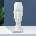thumbnail image 6 of TISHITA Abstract Human Figurine Head Resin Statue Gift Living Room Office Creative Desk Figure Sculpture for Farmhouse Study Room Bar White, 6 of 8