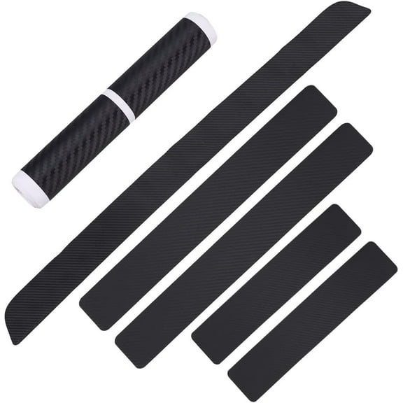 5 Pieces Car Bumper Protector Guard Universal Car Door Sill Protector Black Plastic Non-Scratch Trunk Protection Strip Door Entry Guards Fit for Sedans Truck SUV Black