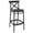 Black, variant on 42.5" White Solid Patio Bar Stool