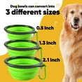 thumbnail image 2 of DOGGYLOVE Collapsible Dog Bowls – Portable Travel Dog Bowls – 34oz Food and Water Bowls for Dogs –with Carabineer Clip for Outdoors, 2 of 7