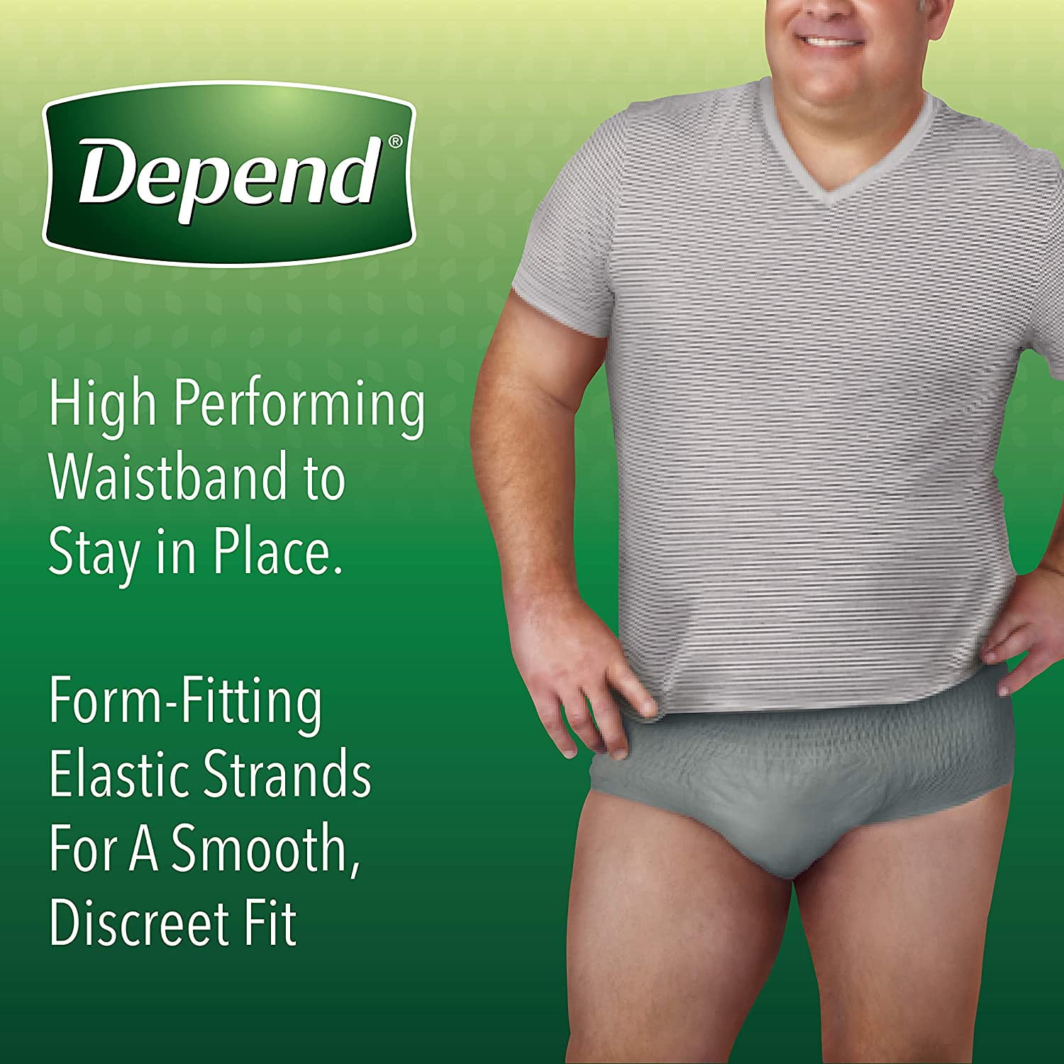 Depend FIT-FLEX Incontinence Underwear for Men, Maximum Absorbency, Disposable, XXL, Grey, Count ( Packs of ) (Packaging May Vary)