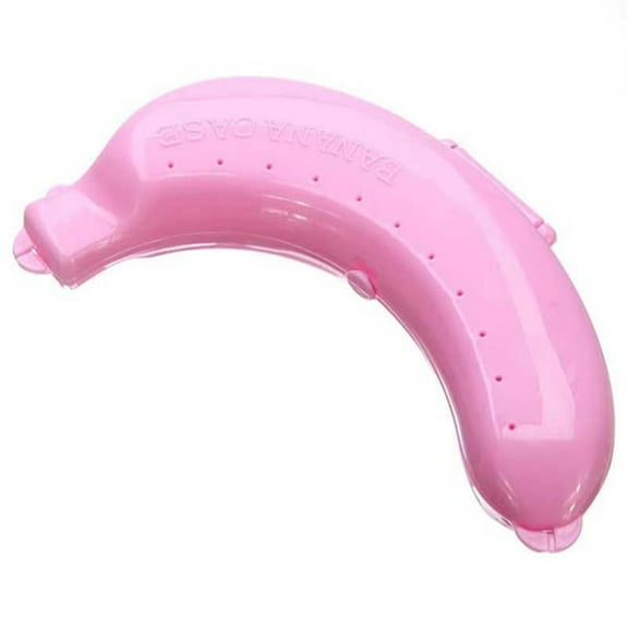Banana Protector Box,Banana Storage Container,Cute Plastic Fruit Banana Protector Box Holder Case Lunch Container Storage(Pink)