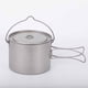thumbnail image 2 of Taza de exterior Lixada 900ml taza de titanio olla Ultraligero taza portátil olla colgante con tapa Lixada Taza de exterior, 2 of 7