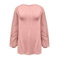 thumbnail image 6 of Hauaitttt Women Long Sleeve Shirt Cut Out Lace Top Business Casual Fall Fashion Clothing Knit Y 2k Shirt Casual Raglan Tee Phrasing Shirt Casual Women Summer Long Sleeve T Shirt Tee Ladies Tee Tops, 6 of 6