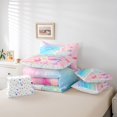 thumbnail image 6 of Manfei Blue Ocean Waves 7-Piece Twin Bedding,Pink Sand Bedding Comforter Set,Colorful Stars Reversible, 6 of 8