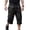 #017 Black-A50712, variant on Nestiefly Men Shorts Stretch Cargo Below Knee 3/4 Sportswear Beach Long Shorts Wide Leg Elastic Waist Plus Size Athletic Capri Pants with 7 Pockets Black XL