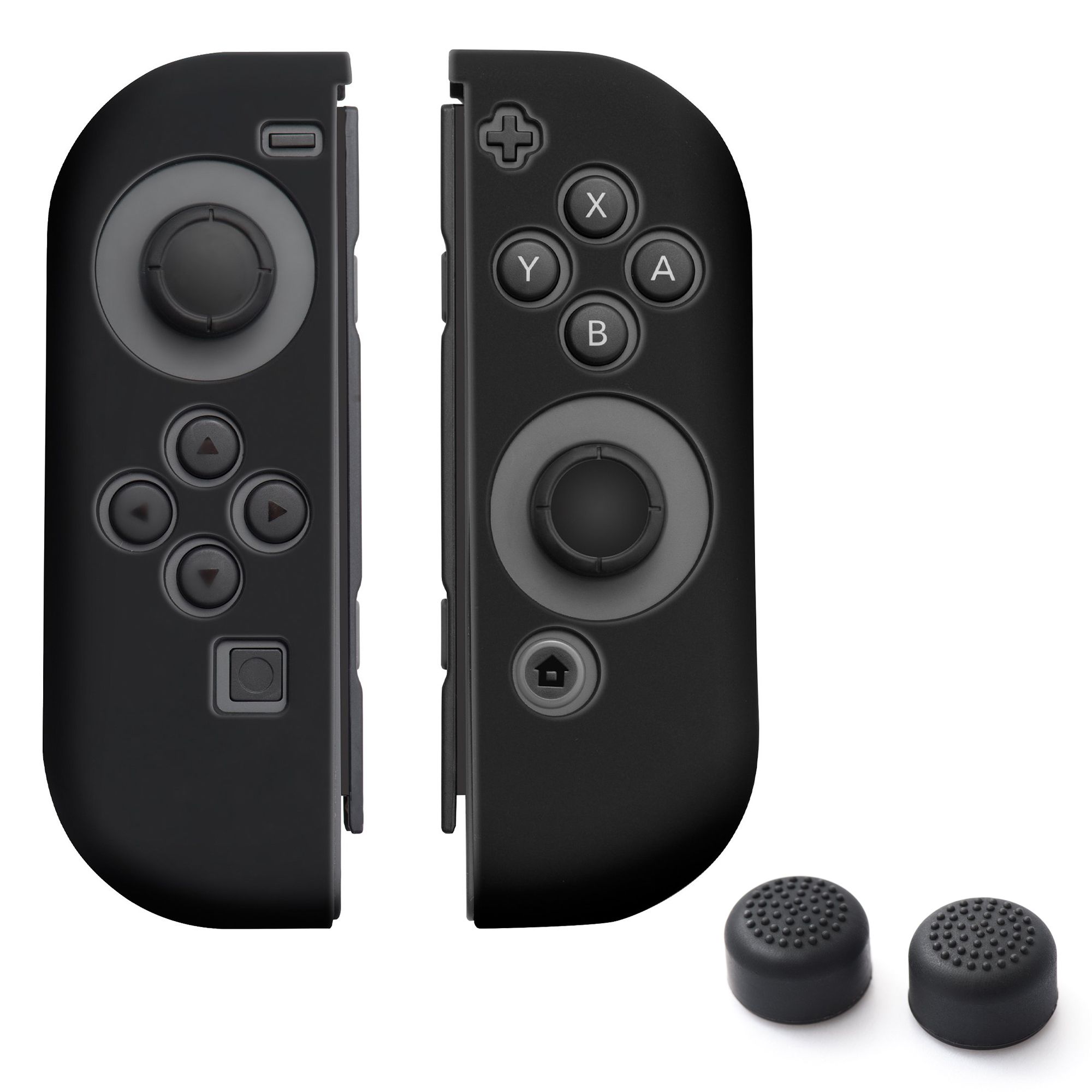 Insten Joy Con Case L R For Switch Soft Silicone Anti Slip Joycon Skin Cover With 1 Pair Thumb Grip Stick Caps Compatible With Nintendo Switch