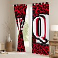 thumbnail image 3 of Homewish Retro Leopard Print Curtains Pack of 2 (42x84 Each),Queen And King Crown Curtains Blackout,Red White Black Bedroom Curtains For Boys Girls,Microfiber Bedroom Decor, 3 of 6