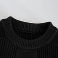 thumbnail image 6 of Wdgfv Men's Crewneck Pullover Sweater Waffle Textured Knitted Sweaters Casual Loose Fit Sweaters with Ribbing Edge, 6 of 7