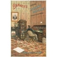 thumbnail image 2 of Anonymous 11x14 Black Ornate Wood Framed Double Matted Museum Art Print Titled: Danner's Original Revolving Book-Cases the Best in the World for Sale Here, 2 of 5