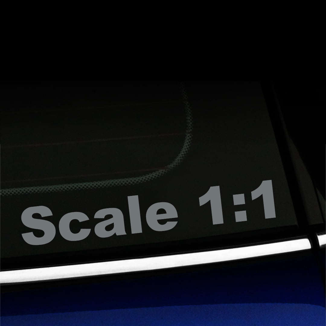 Scale 1:1 - Vinyl Decal - Choose Color - [GRAY] - Walmart.com