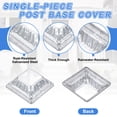 thumbnail image 3 of 50Pack Post Base Cover, 2.25x2.25 Metal One-Piece Post Skirt Porch Column Wrap(1x1), 3 of 6