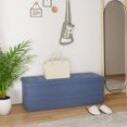 thumbnail image 4 of Gymax 43'' Folding Storage Ottoman Bench w/ Removable Divider & Side Pocket Bedroom Blue, 4 of 9