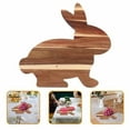thumbnail image 4 of VMWMSSR Easter Bunny Shaped Wooden Cutting Board, Durable Reusable Rabbit Design Serving Tray For Kitchen Prep, Easter Brunch And Spring Table Decor Yellow-32X34X1.5cm, 4 of 8