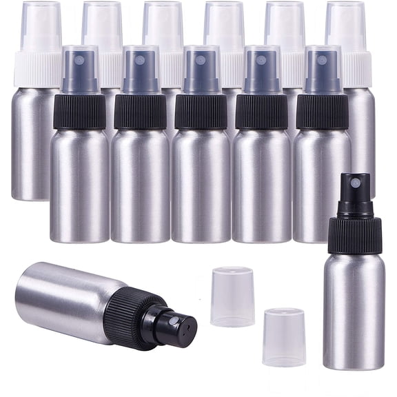 1 set Refillable Aluminum Bottles Salon Hairdresser Sprayer Water Spray Bottle Platinum White 10.4x3.2cm Capacity: 30ml Aluminum