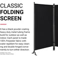 thumbnail image 4 of Proman Products FS17188 Galaxy II Indoor/Outdoor Room Divider (2-Panels, 36" w / panel), Water Repellent Fabric, Metal Frame, 74.25" W x 12" D x 71" H, Gray, 4 of 7