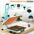 thumbnail image 2 of Jocisland 2-in-1 15x15 Heat Press, Industrial-Quality Digital Sublimation Heat Press Machine for T-Shirts, Mugs, 30oz Mug Press, Sewing Rulers, Blue, 2 of 8