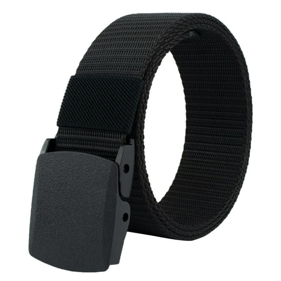 Womens Men Belt Fashion Nylon For Casual With Automatic Buckle No Holes For Belts