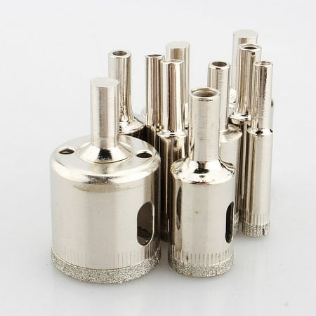 

Haofy 10Pcs Tool Drill Bit Set Dot Hole Saw Cutter Glass Marble Tile 8-50mm Hardware Tools Glass Drill Bit