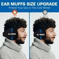 thumbnail image 5 of 2Pcs Winter Ear Muffs for Men Women Classic Unisex Fleece Ear Warmers for Cold Weather Behind the Head Earmuffs Adjustable, 5 of 7