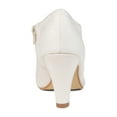 thumbnail image 4 of Journee Womens Leona Inside Zip Block Heel Booties, Widths Available, 4 of 10