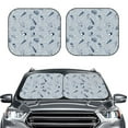 thumbnail image 2 of Cauagu Shells And Sand Cauagu {designName} Print Foldable Car Windshield Sun Shade | Front Windshield Shade for Sun | Fits Small Sedans, Mini SUVs, Hatchbacks-Medium, 2 of 6