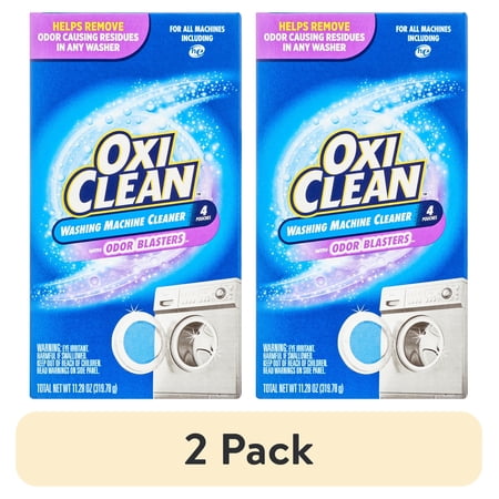 (2 pack) OxiClean Washing Machine Cleaner with Odor Blasters, Eliminates Odors, 4 Count