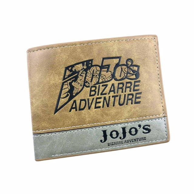 Cartera JoJos Bizarres Adventures con personajes de anime, delgada, doble