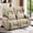 Leather-Like Fabric Beige, variant on IPKIG 54.3" Loveseat Recliner Sofa, Manual Recliner with Cup Holders, RV Home Theater Seating, Velvet Gray
