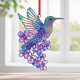 thumbnail image 4 of Colorful Hummingbirds Flower Sun Catchers Pendant, 4 of 7