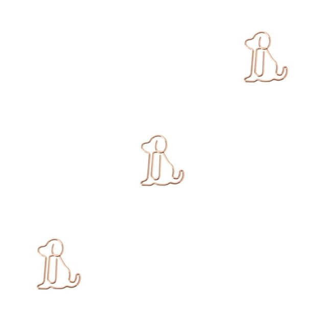 VONKY 30Pcs Paper Clip Animal Shape Photo Envelope Clips Cartoon Bookmark Pin Students Multicolor Novelty For Business Dog/Rose Gold 3Set
