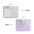 thumbnail image 2 of Susaid Rainbow Unicorn Party Print ID Badge Holder with Double-Sided Windows Horizontal Hard Plastic Case Black Card Protector Pouch for Office School ID Credit Cards, 2 of 7