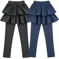 thumbnail image 6 of Girls School Uniform Pants Leggings with Skirts Stretch Warm Jegging 4-12 Years, 6 of 10