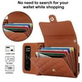 thumbnail image 6 of Allytechgroup Moto Razr 2025 Wallet Case with Shoulder Strap, Premium PU Leather Multiple Cards Slots Protective Shockproof Portable Phone Case Cover for Motorola Moto Razr 2025, Brown, 6 of 8
