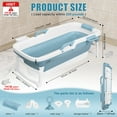 thumbnail image 4 of Piweml 51 inch Portable Bathtub, Foldable Soaking Bathtub for Adults Kids,  Family Bathroom SPA Tub with Handle Freestanding Bathtub for Hot Bath, Ice Bath, No Lid, 4 of 10