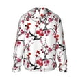 thumbnail image 2 of Picia Cherry Blossoms Women's Men's UPF 50+ Sun Protection Hoodie Shirt Long Sleeve SPF Fishing Outdoor UV Hiking Lightweight Shirts-3X-Large, 2 of 9