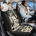 thumbnail image 2 of Uorisanigo Front Car Seat Covers 2pcs/Set High Back Bucket Seat Cover Stretchy Plush Retro Aztec Cow Print Auto Seats Covers Car Seats Protectors for Most Cars, Trucks, SUVs, Vans, 2 of 7